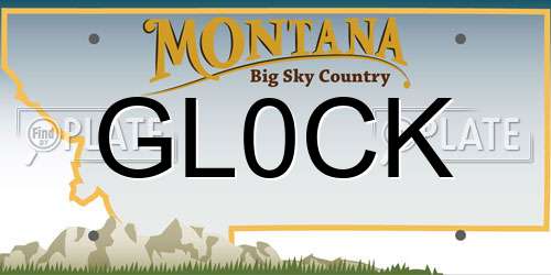 GL0CK Montana License Plate