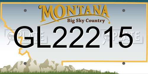 GL22215 Montana License Plate