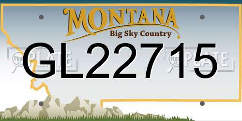 GL22715 Montana License Plate