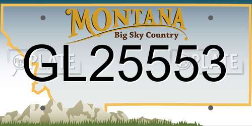 GL25553 Montana License Plate