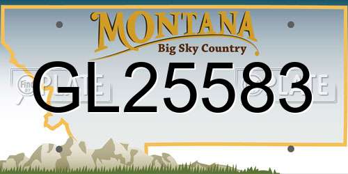 GL25583 Montana License Plate