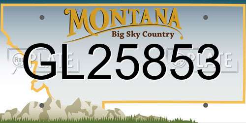 GL25853 Montana License Plate
