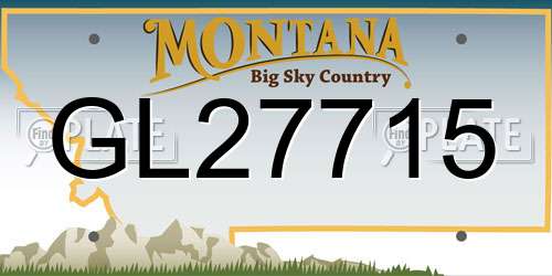 GL27715 Montana License Plate
