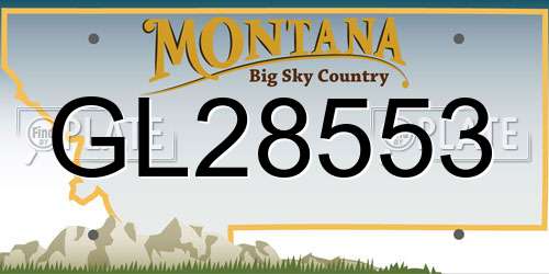 GL28553 Montana License Plate
