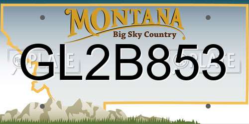 GL2B853 Montana License Plate