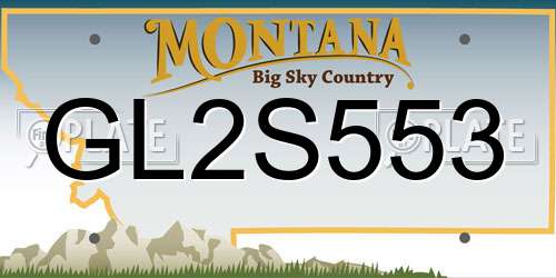 GL2S553 Montana License Plate