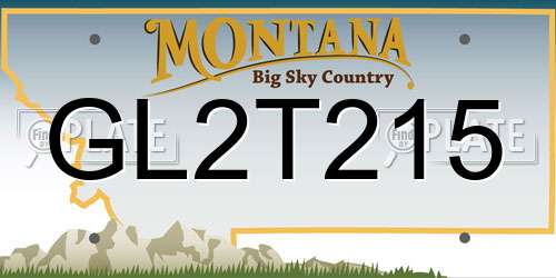 GL2T215 Montana License Plate