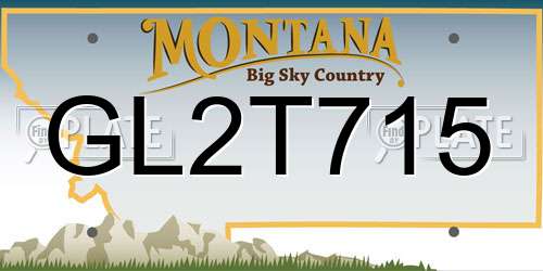 GL2T715 Montana License Plate
