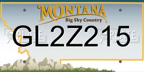 GL2Z215 Montana License Plate
