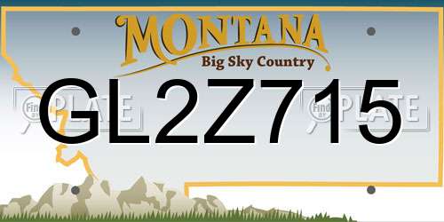 GL2Z715 Montana License Plate