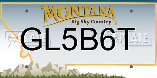 GL5B6T Montana License Plate
