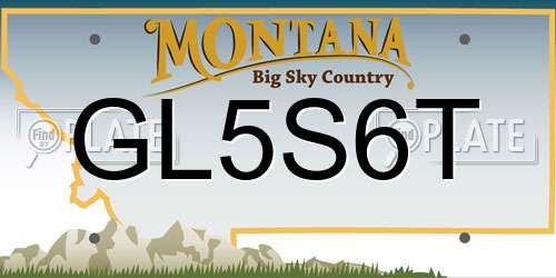 GL5S6T Montana License Plate
