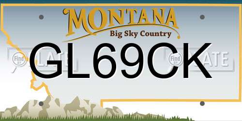 GL69CK Montana License Plate