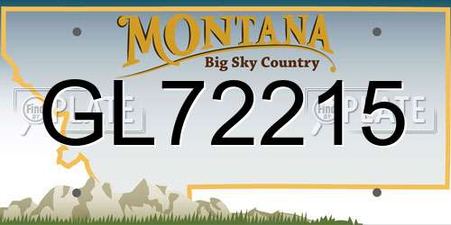 GL72215 Montana License Plate