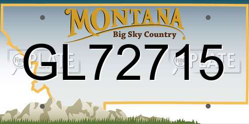 GL72715 Montana License Plate