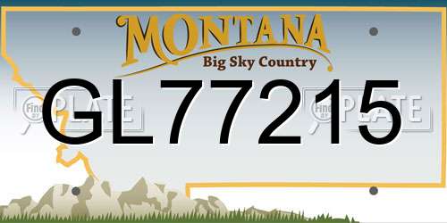 GL77215 Montana License Plate