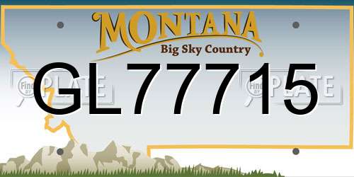GL77715 Montana License Plate