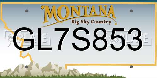 GL7S853 Montana License Plate