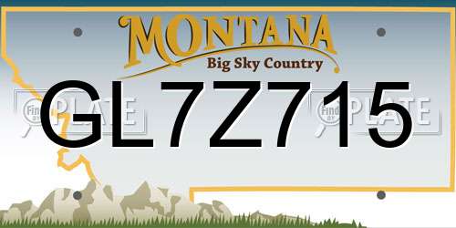 GL7Z715 Montana License Plate