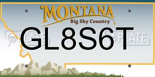 GL8S6T Montana License Plate