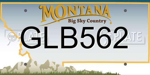 GLB562 Montana License Plate