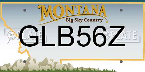 GLB56Z Montana License Plate