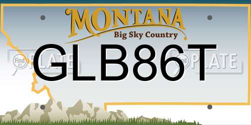 GLB86T Montana License Plate