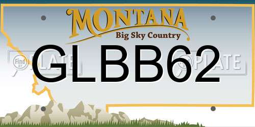 GLBB62 Montana License Plate