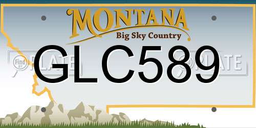 GLC589 Montana License Plate