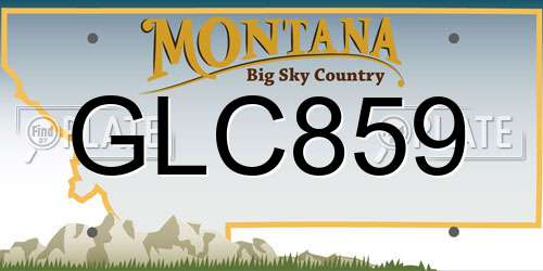 GLC859 Montana License Plate