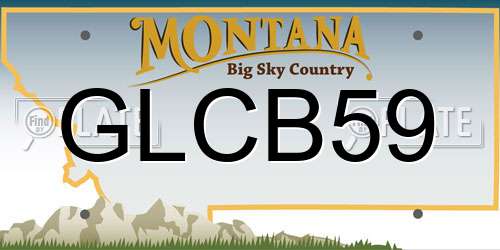 GLCB59 Montana License Plate