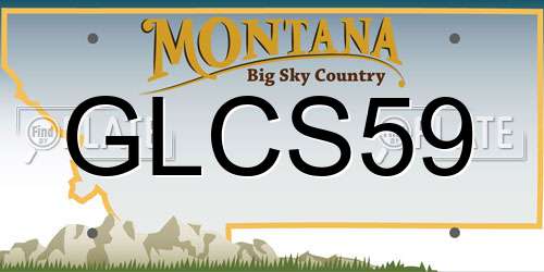 GLCS59 Montana License Plate