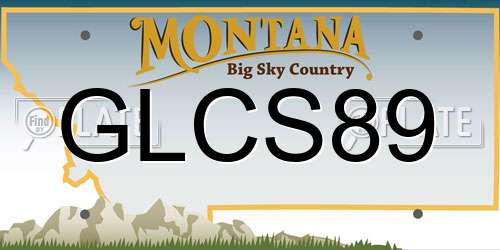 GLCS89 Montana License Plate