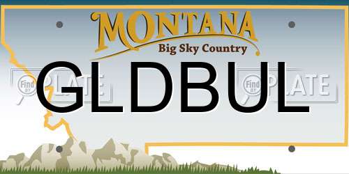 GLDBUL Montana License Plate
