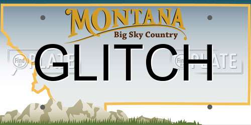 GLITCH Montana License Plate