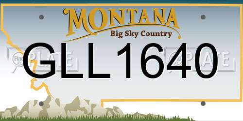 GLL1640 Montana License Plate