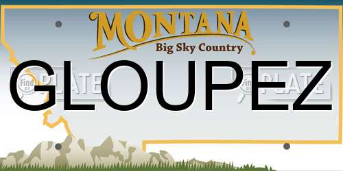 GLOUPEZ Montana License Plate