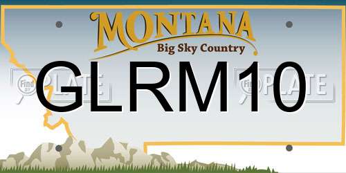 GLRM10 Montana License Plate