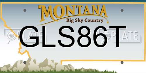 GLS86T Montana License Plate