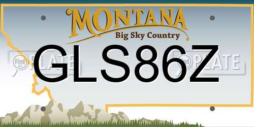 GLS86Z Montana License Plate