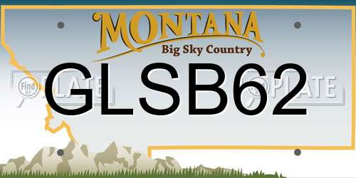 GLSB62 Montana License Plate