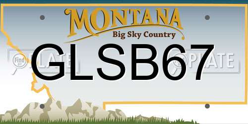 GLSB67 Montana License Plate
