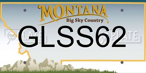 GLSS62 Montana License Plate