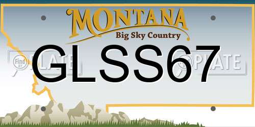 GLSS67 Montana License Plate
