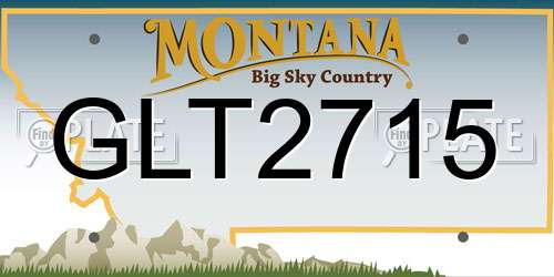 GLT2715 Montana License Plate