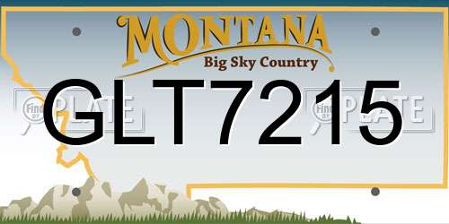 GLT7215 Montana License Plate