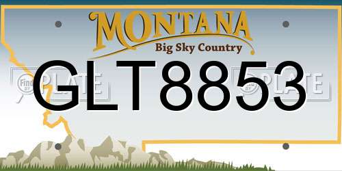 GLT8853 Montana License Plate