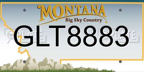 GLT8883 Montana License Plate