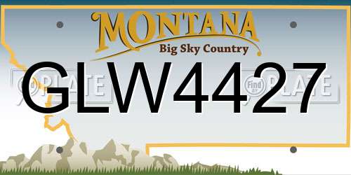 GLW4427 Montana License Plate