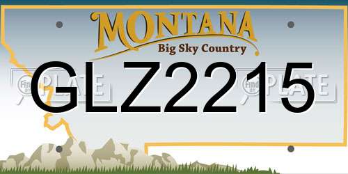 GLZ2215 Montana License Plate